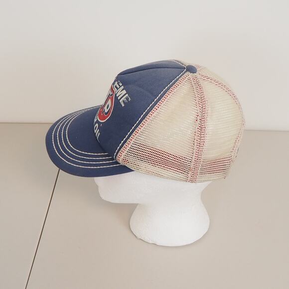 STP Motor Oil Hat Cap Snapback Gray And Blue Nascar Racing Men's Trucker Hat - Picture 2 of 7